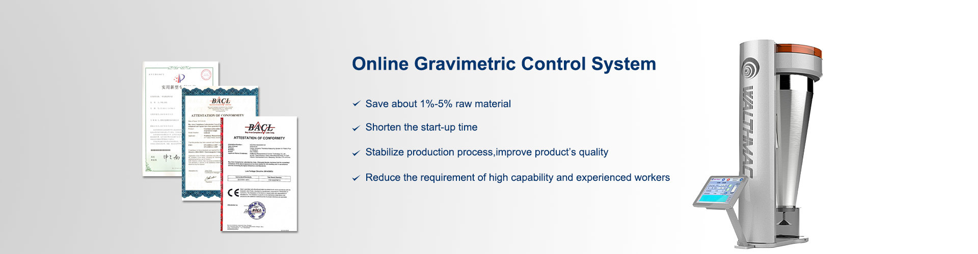 Quality Gravimetric Feeding System factory